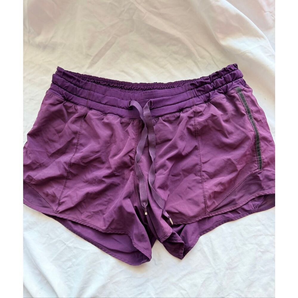 Lululemon Run Times Shorts Purple Low Rise Athletic Gym Running Women's Size 6